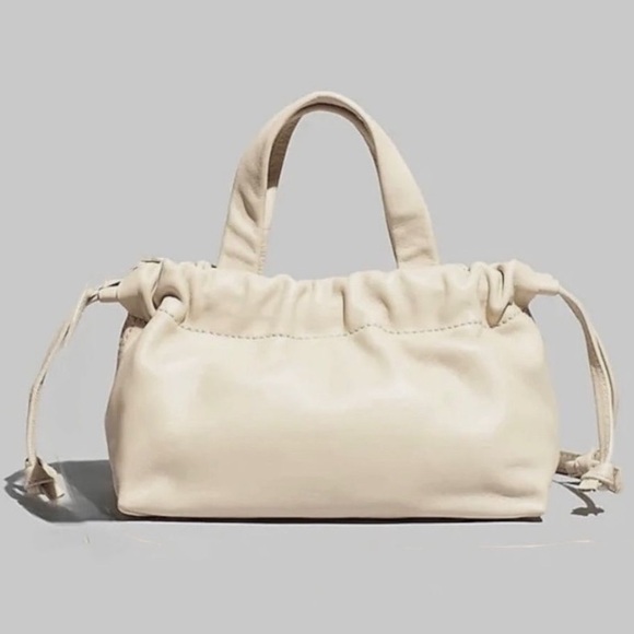 Madewell Cream Leather The Piazza Mini Satchel (no strap) - Picture 1 of 12